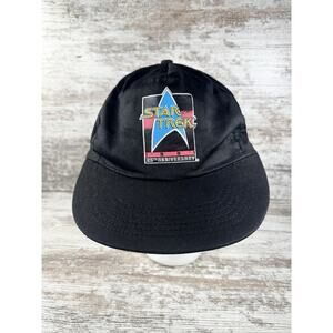 Vintage 1991 Universal Industries STAR TREK 25th Anniversary Black Snapback Hat